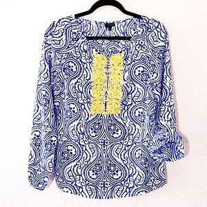 Talbots Beaded Tunic Top